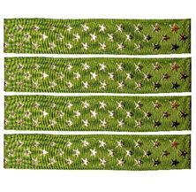 Picture of SHIMMERING STARS RIBBON REEL GREEN & GOLD 2.5CM  X 1M